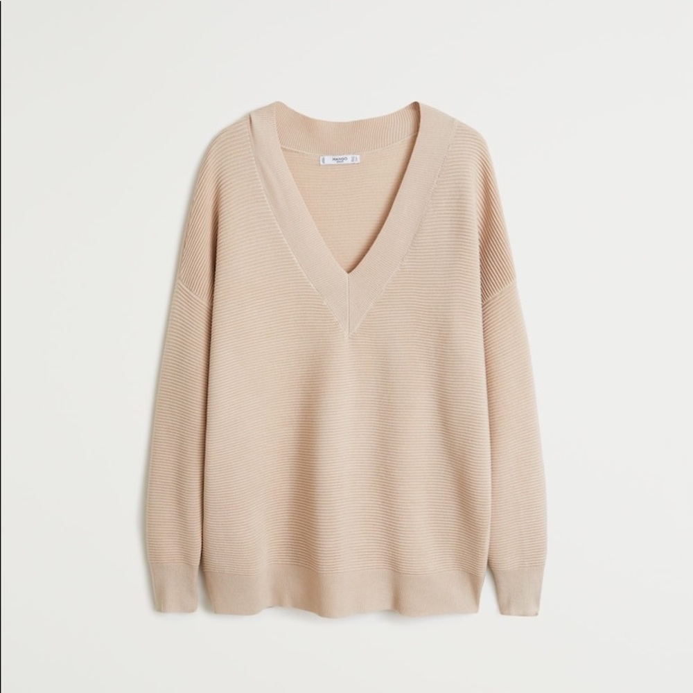 MANGO RIBBED OVERSIZED SWEATER